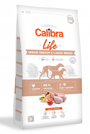 Calibra Dog Life SENIOR MEDIUM & LARGE Chicken - sausā barība suņiem 12kg